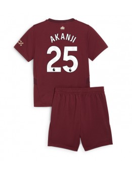 Manchester City Manuel Akanji #25 Ausweichtrikot für Kinder 2024-25 Kurzarm (+ Kurze Hosen)